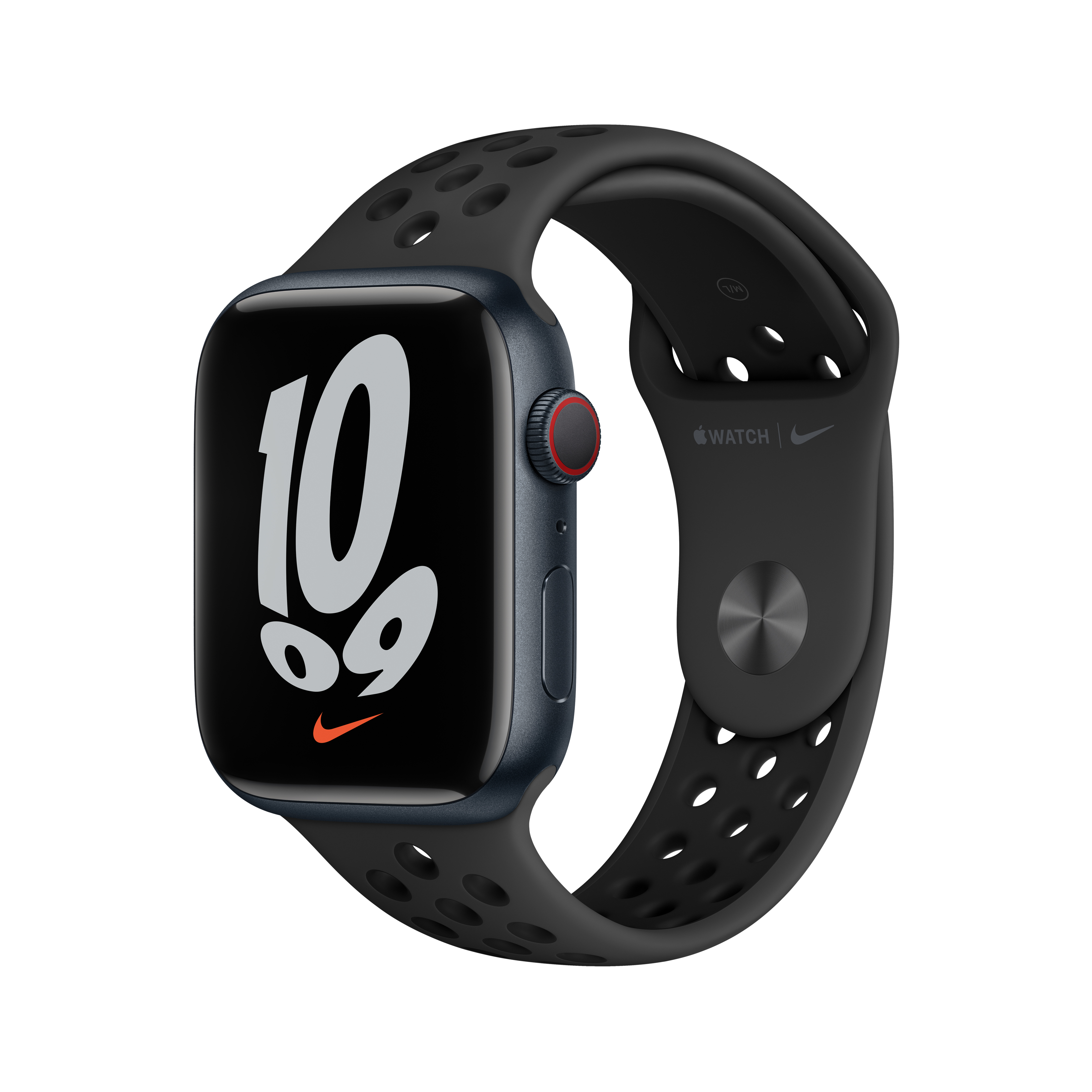 Apple Watch Nike Series 7 GPS + 流動網絡 45mm 鋁金屬錶殼配Nike 運動錶帶